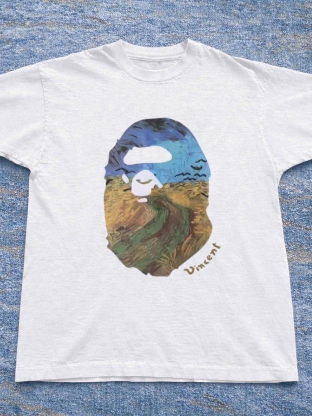White Vincent Landscape Graphic Tee